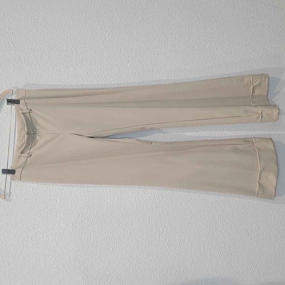 Y2k Express wide leg pants, 3/4 long cream Flare Business